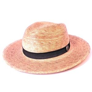 Tula Wide Brim Sun Hat Woven Palm Fiber One Size Austin Texas Womens